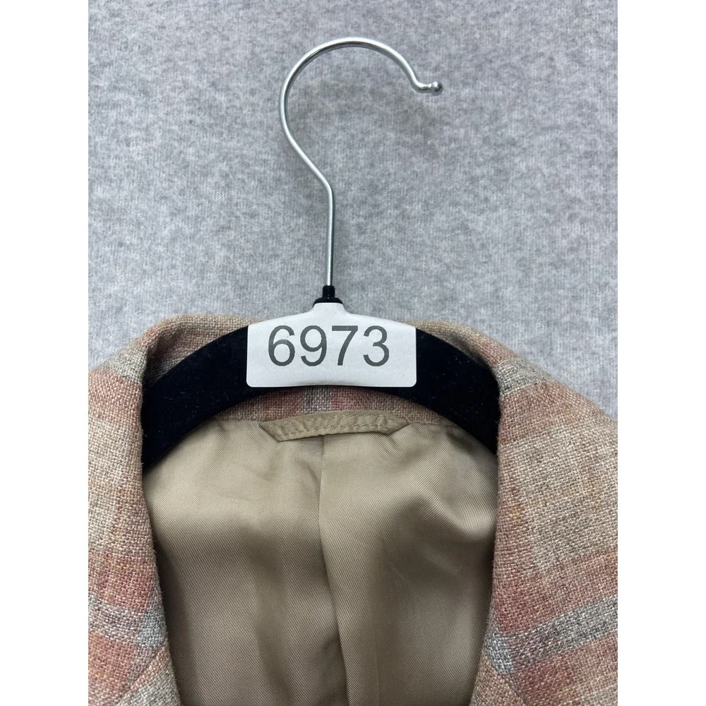 Rogers Peet Blazer Mens Small‎ S37 Plaid Wool Silk Blend Sport Coat